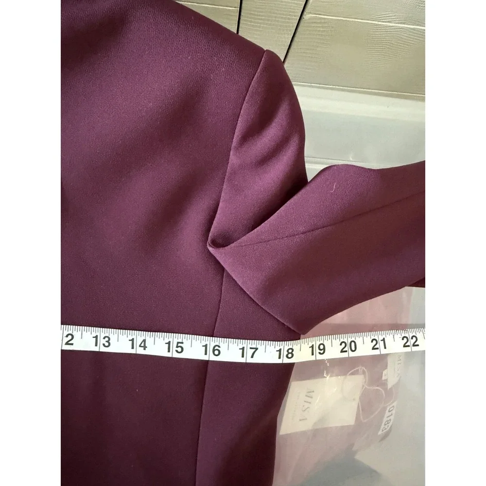 NWT The Kooples Blazer Burgundy Crepe French Designer Size FR/36 US/4